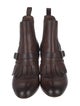 Santoni Leather Colorblock Pattern Chelsea Boots
