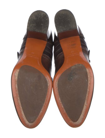 Santoni Leather Colorblock Pattern Chelsea Boots