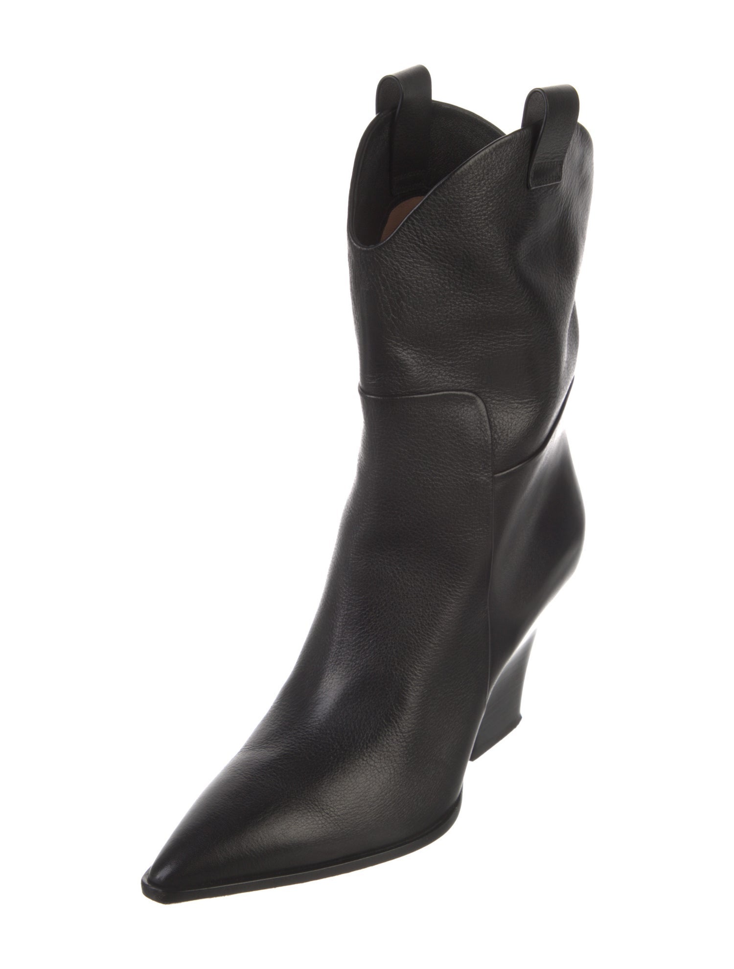Santoni Leather Western Boots