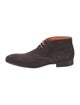 Santoni Suede Lace-Up Boots