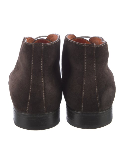 Santoni Suede Lace-Up Boots