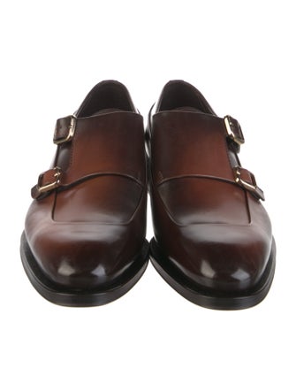 Santoni Leather Monk Straps