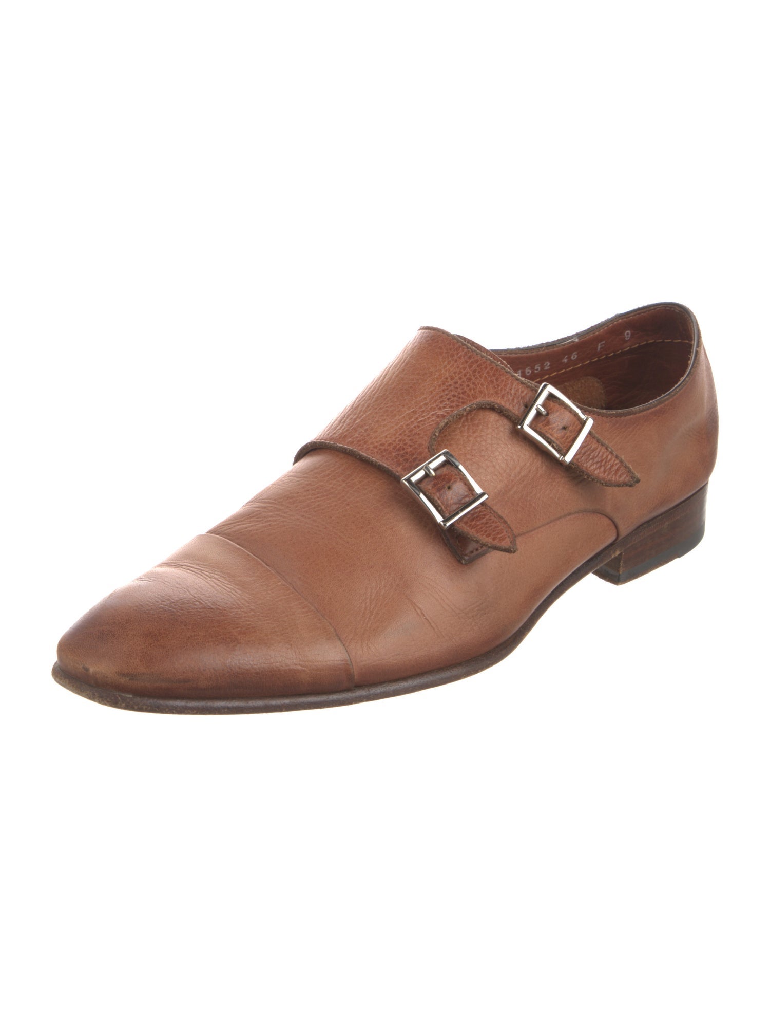 Santoni Leather Monk Straps