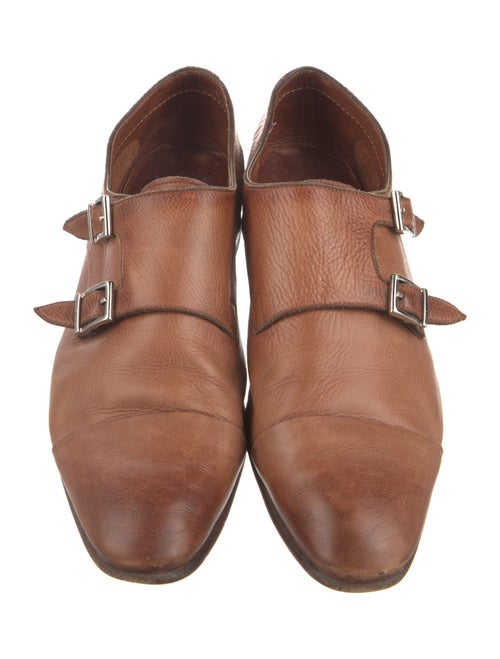 Santoni Leather Monk Straps