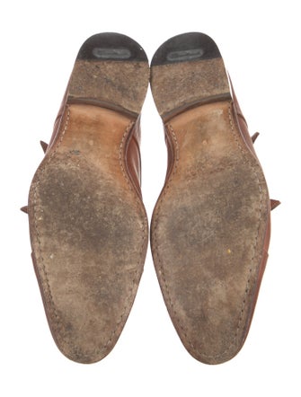 Santoni Leather Monk Straps