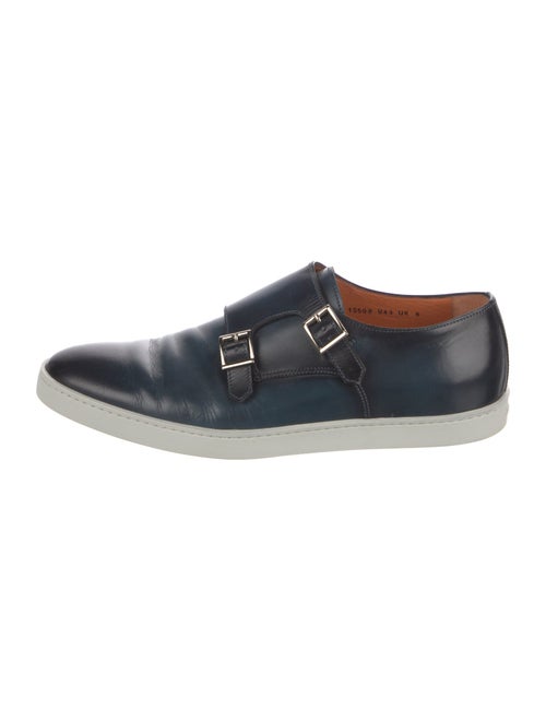 Santoni Leather Monk Straps