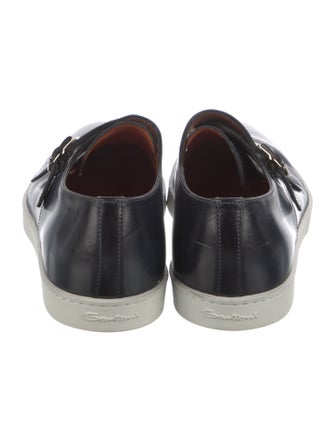 Santoni Leather Monk Straps
