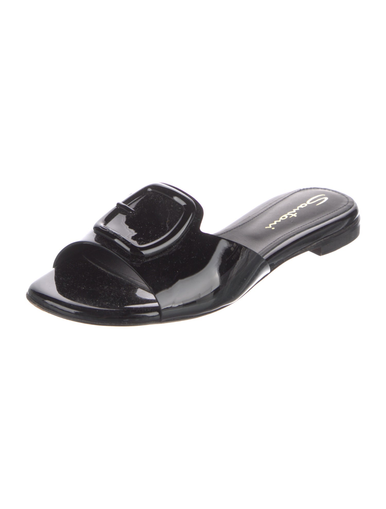 Santoni Leather Slides