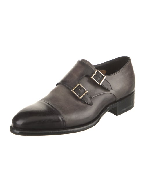Santoni Leather Monk Straps