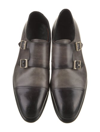 Santoni Leather Monk Straps