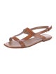 Santoni Leather T-Strap Sandals