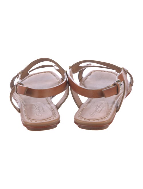 Santoni Leather T-Strap Sandals
