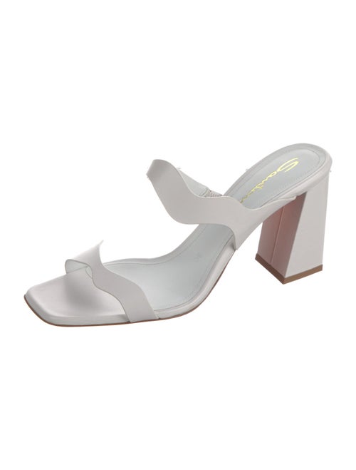 Santoni Leather Animal Print Slides