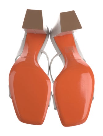 Santoni Leather Animal Print Slides