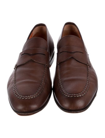 Santoni Leather Dress Loafers