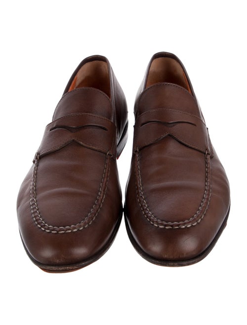 Santoni Leather Dress Loafers