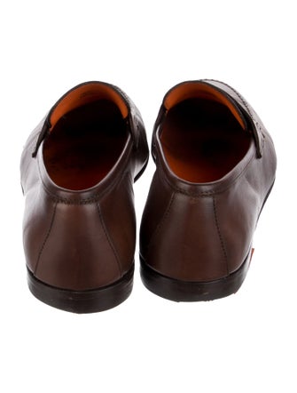 Santoni Leather Dress Loafers