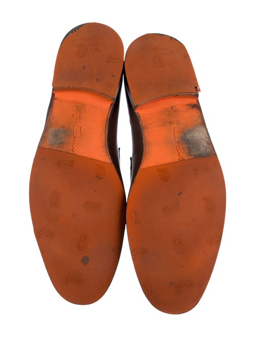 Santoni Leather Dress Loafers