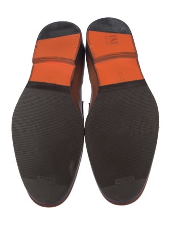 Santoni Leather Dress Loafers