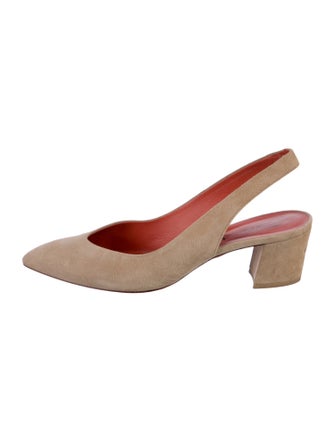 Santoni Suede Slingback Pumps