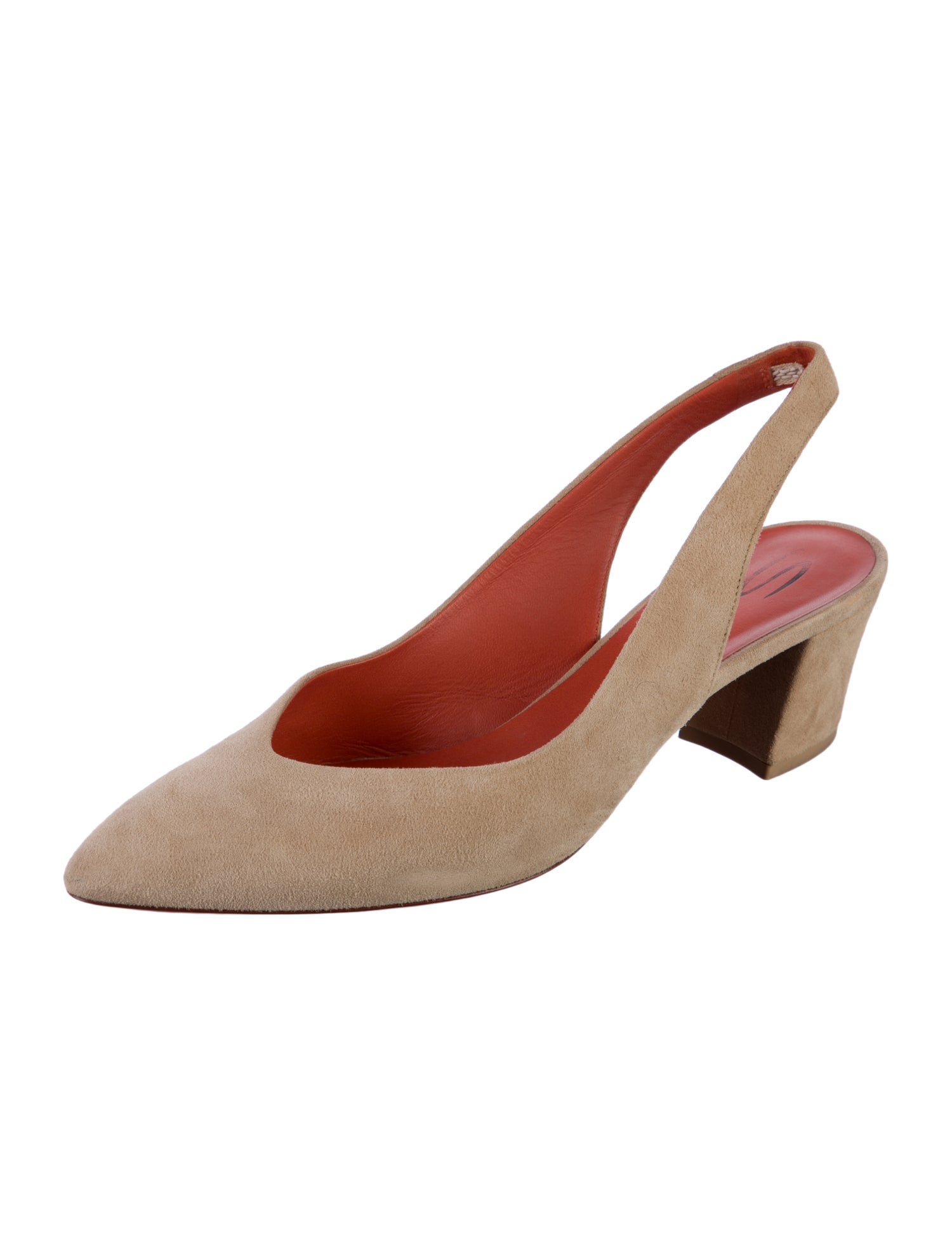 Santoni Suede Slingback Pumps