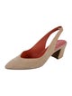Santoni Suede Slingback Pumps