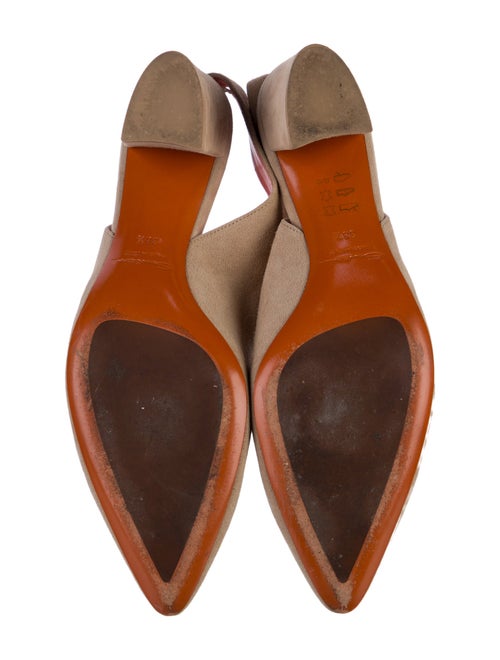 Santoni Suede Slingback Pumps