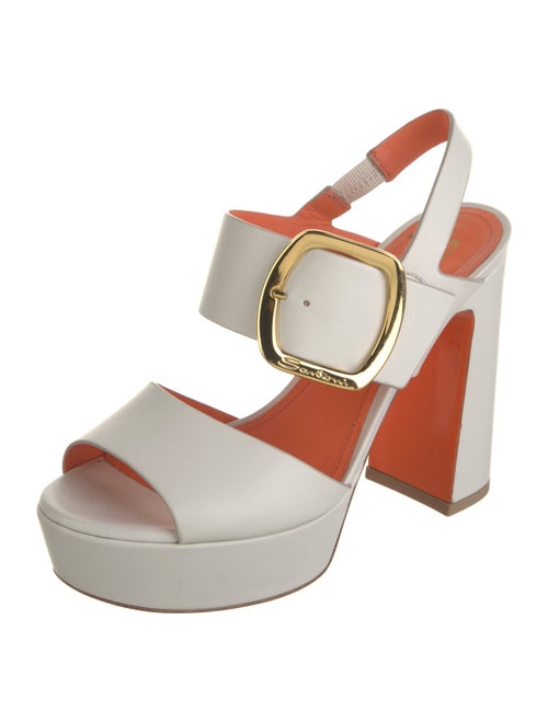 Santoni Leather T-Strap Pumps