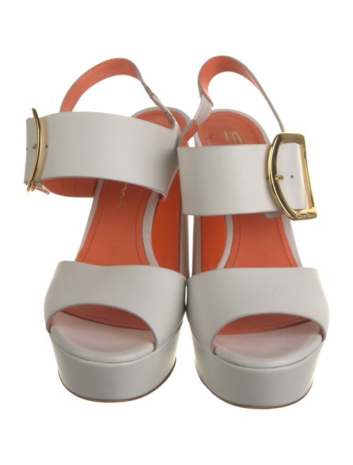 Santoni Leather T-Strap Pumps