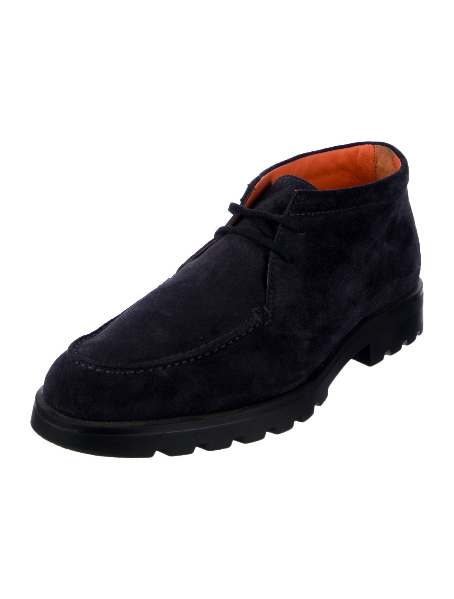 Santoni Suede Lace-Up Boots