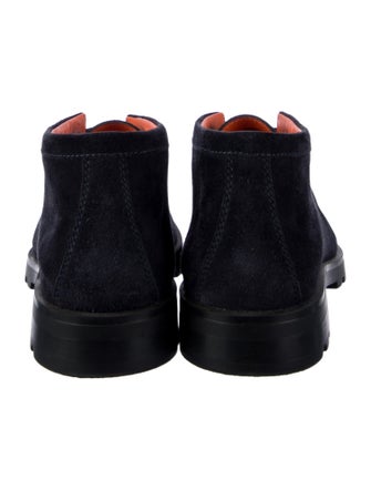 Santoni Suede Lace-Up Boots