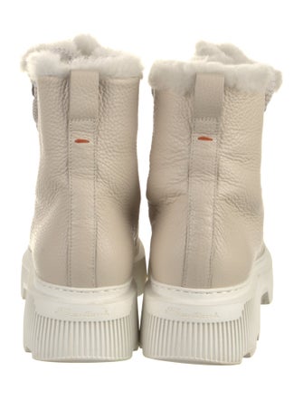 Santoni Leather Lace-Up Boots