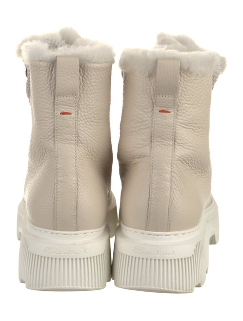 Santoni Leather Lace-Up Boots