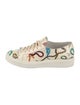 Santoni Leather Printed Sneakers