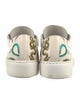Santoni Leather Printed Sneakers