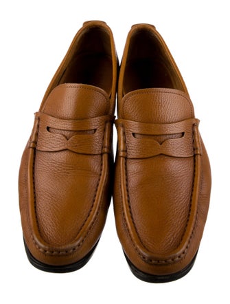 Santoni Leather Dress Loafers