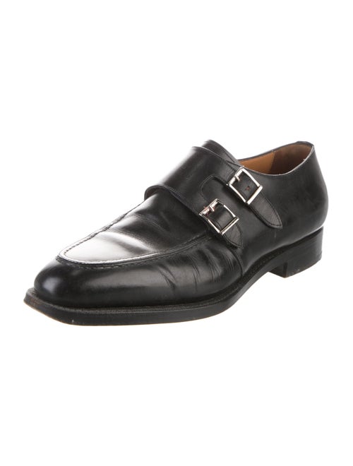 Santoni Leather Monk Straps