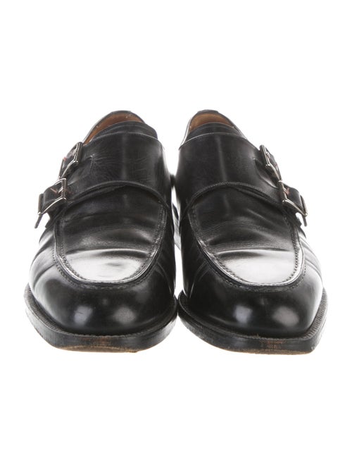 Santoni Leather Monk Straps