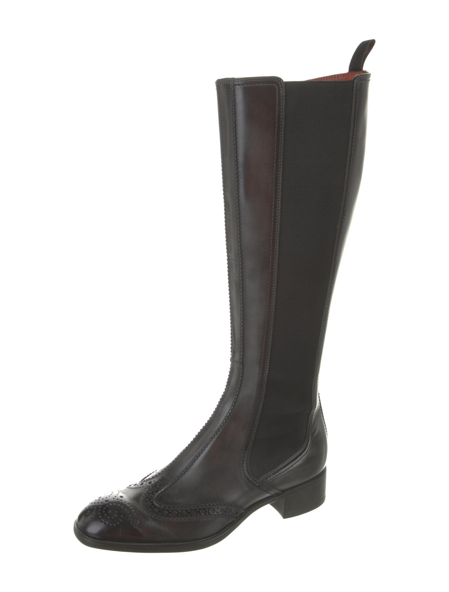 Santoni Leather Riding Boots