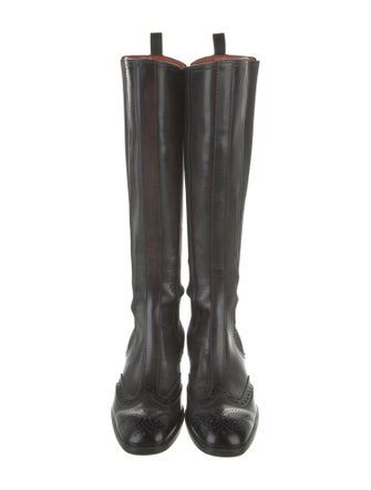 Santoni Leather Riding Boots