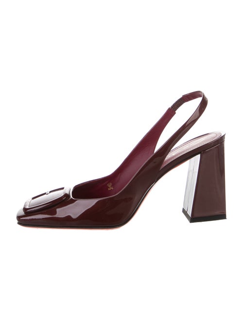 Santoni Patent Leather Slingback Pumps