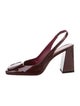 Santoni Patent Leather Slingback Pumps