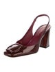 Santoni Patent Leather Slingback Pumps
