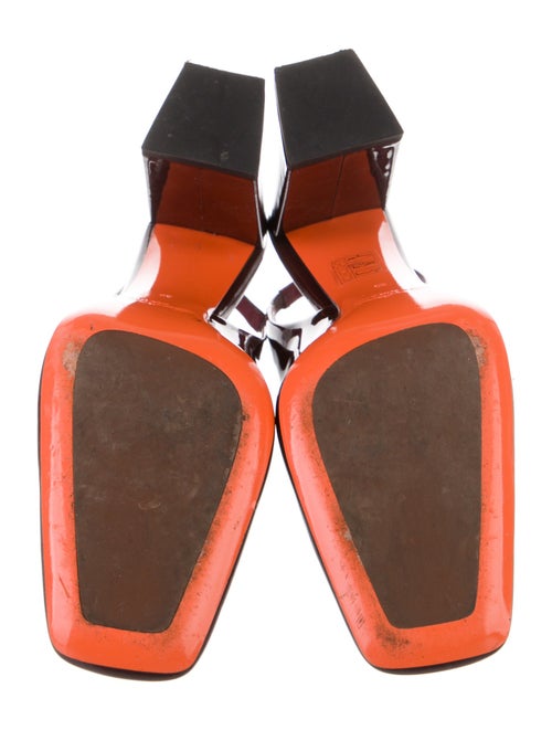 Santoni Patent Leather Slingback Pumps