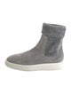 Santoni Suede Colorblock Pattern Sock Boots