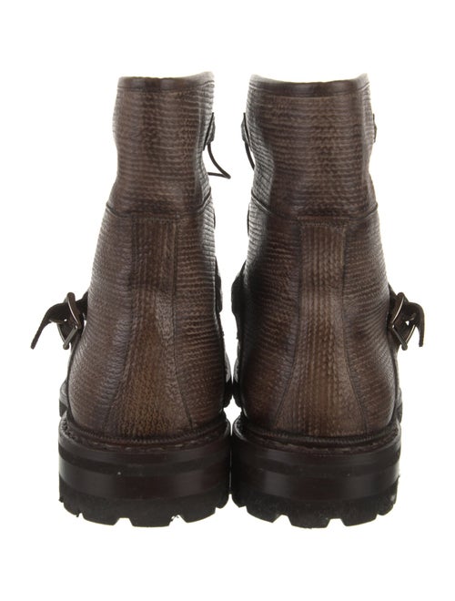 Santoni Leather Moto Boots