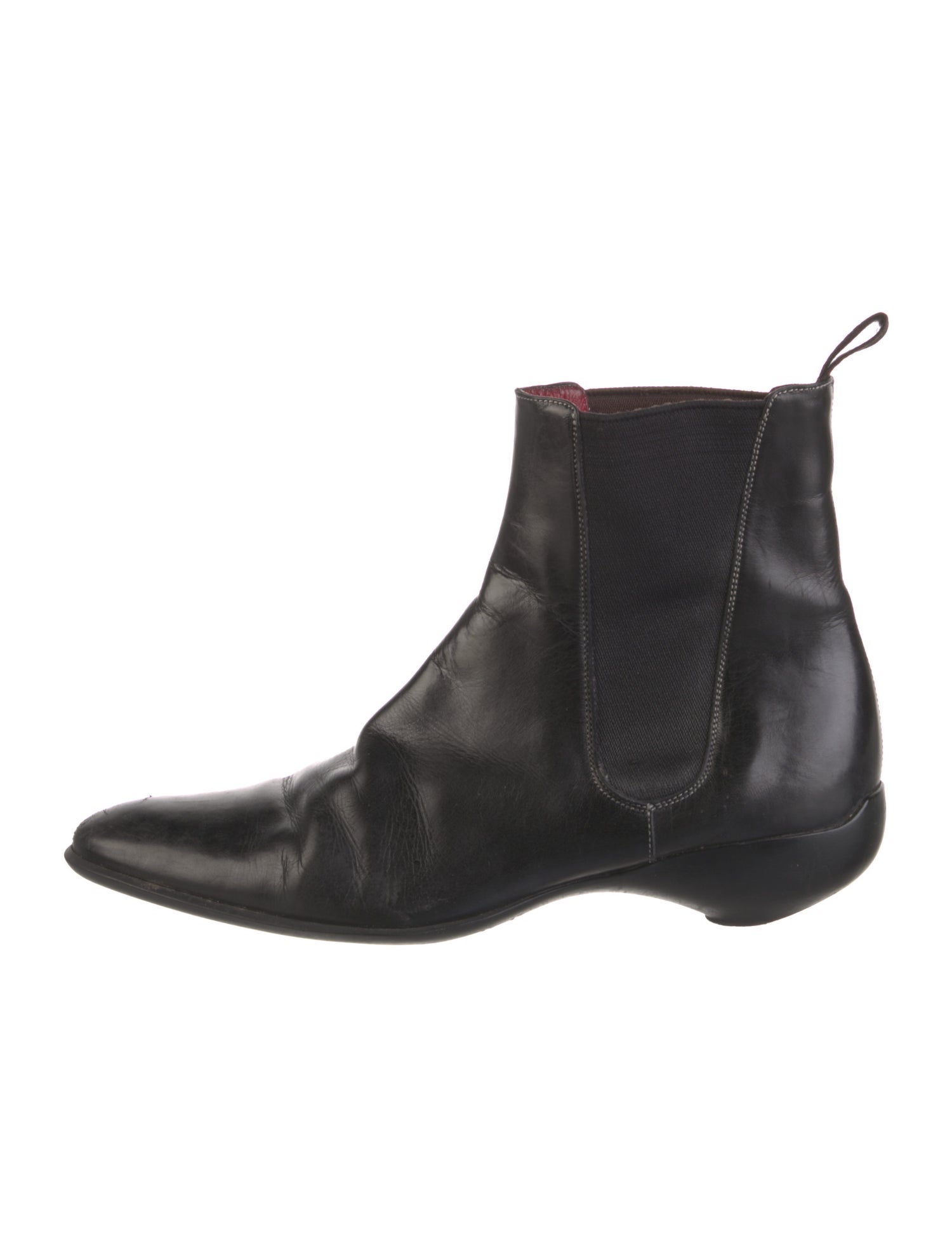 Santoni Leather Grosgrain Trim Chelsea Boots