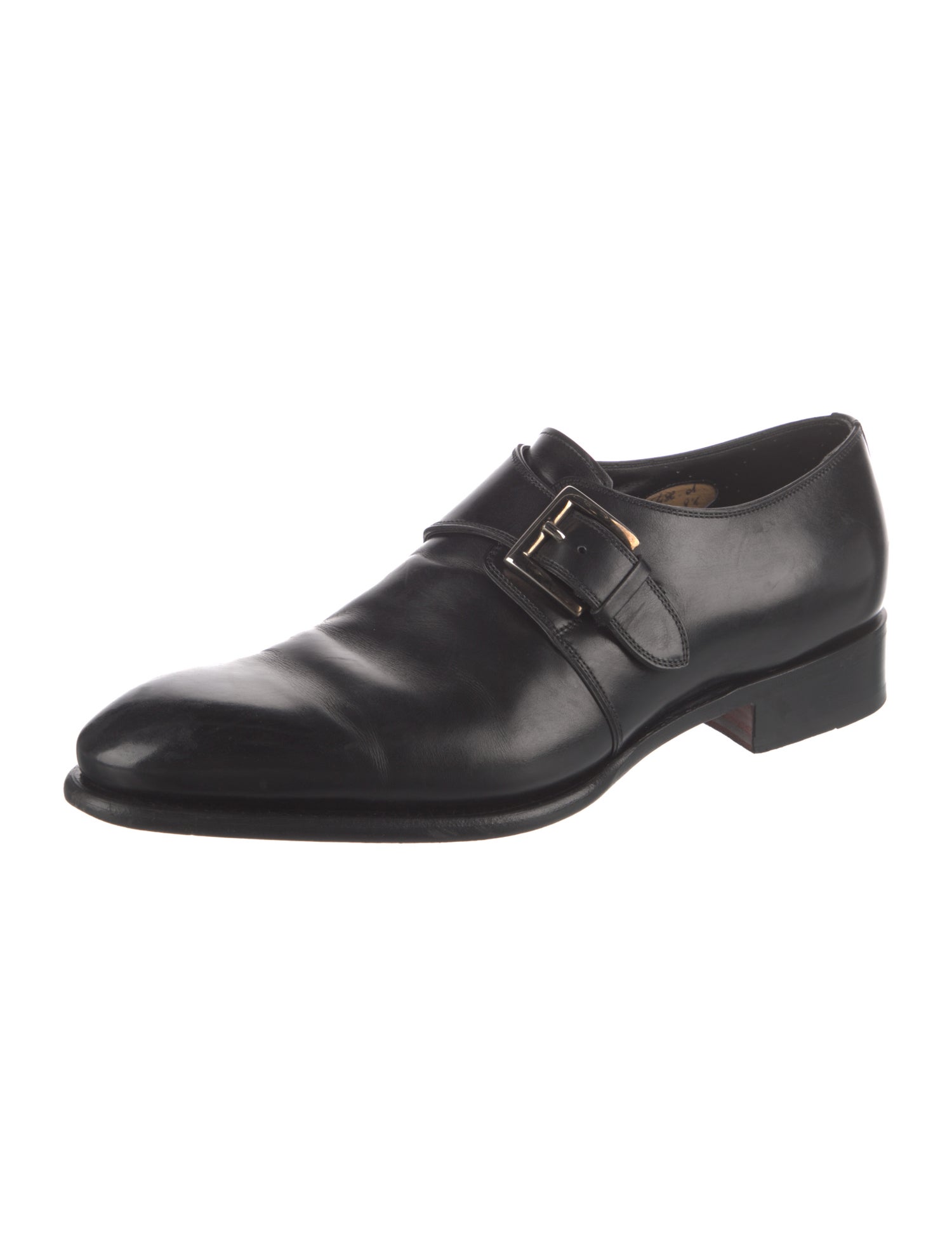 Santoni Leather Dress Loafers