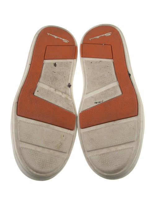 Santoni Leather Lasercut Accents Sneakers