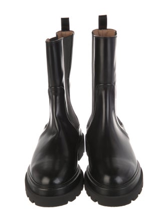 Santoni Leather Chelsea Boots